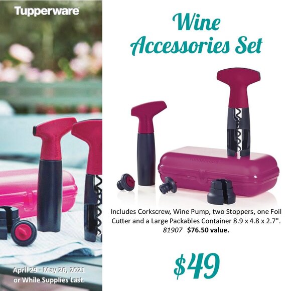 NIP Tupperware Wine Set - Picture 2 of 2